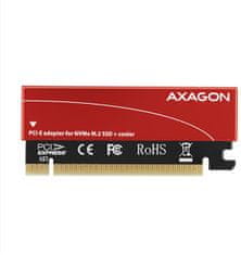 AXAGON PCEM2-S radič, PCIe x16 - M.2 NVMe M-key slot adaptér, pasívny chladič