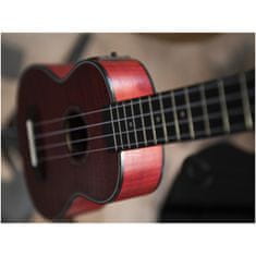 Dimavery UK-100, elektroakustické sopránovej ukulele, červené