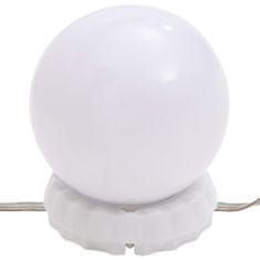 Vidaxl Toaletný stolík s LED biely 74,5x40x141 cm