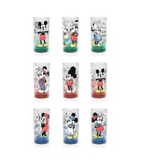 Invictus 1928 Disney Set sklenených pohárov Mickey a Minnie 9 ks 270ml