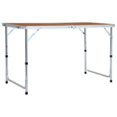 Vidaxl Skladací kempingový stôl 120x60 cm hliníkový