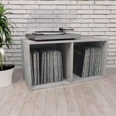 Vidaxl Box na vinylové platne sivý 71x34x36 cm drevotrieska