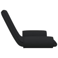 Vidaxl Skladacia stolička na podlahu, čierna, čalúnená látkou