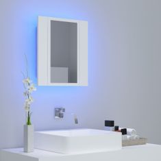Vidaxl LED kúpeľňová zrkadlová skrinka biela 40x12x45 cm