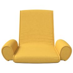 Vidaxl Skladacia stolička, horčicová farba, látka