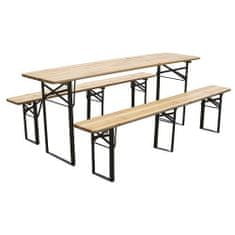 Set pivný DORTMUND Medium3, stôl 200x50x77 cm, 2x lavica 200x25x47 cm, drevo 27 mm