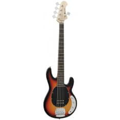 Dimavery MM-505, elektrická basgitara pětistrunná, sunburst
