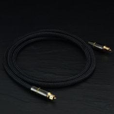 MG Fiber Toslink audio optický kábel SPDIF 1.5m, čierny