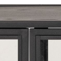 Design Scandinavia Vitrína Seaford, 152,4 cm, čierna