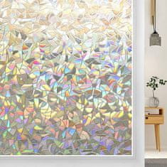 Netscroll Nádherná samolepicí dekorativní fólie s duhovým efektem, duhová dekorativní fólie na okna (200x60 cm), ochrana před UVA a UVB zářením, RainbowFoil