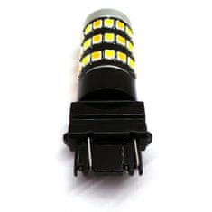 motoLEDy P27/7W LED žiarovka 3157 12V CANBUS biela a oranžová, dvojfarebná 980lm