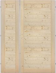 Hdveře Palubkové dvojkrídlové dvere vodorovné 125 a 145cm so zámkom Fab, pravá, 125 cm