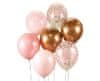 Sada latexových balónikov - chrómovaná ružová 7 ks - 30 cm