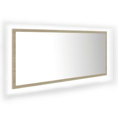 Vidaxl LED kúpeľňové zrkadlo farba dubu sonoma 100x8,5x37 cm drevotrieska