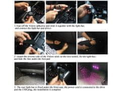 AUR 4x Farebné LED RGB podsvietenie do auta