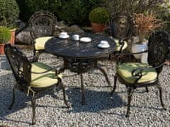 Beliani Okrúhly záhradný stôl 100 cm hnedý SAPRI