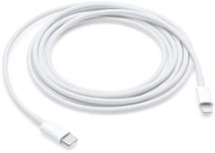 Apple kábel USB-C - Lightning, nabíjecí, datový, 2m, biela