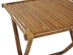 Beliani Bambusový stolík 70 x 70 cm svetlé drevo SPELLO