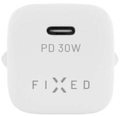 FIXED Sieťová nabíjačka Mini s USB-C výstupom a podporou PD, 30 W FIXC30M-C-WH, biela