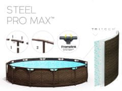 Bestway Steel Pro Max Rattan 3,66 x 1 m 56709 + Kartušová filtrácia + Schodíky