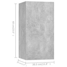 Vidaxl 4-dielna súprava TV skriniek betónovo-sivá drevotrieska