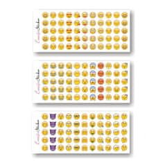 Northix Emoji nálepky - 33 rôznych motívov 