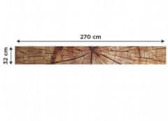 Dimex dekoračné pásy - Drevo letokruhy, 32 x 270 cm