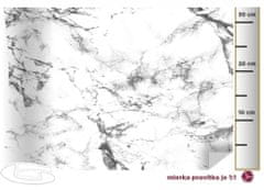 Patifix - Samolepiace fólie 93-4045 MRAMOR BIELOČIERNY - šírka 90 cm