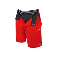 Force Blade MTB šortky - pánske, voľné, s vložkou, červené - veľkosť XL