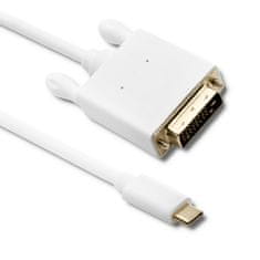 Qoltec Kábel USB 3.1 typ C samec / DVI samec | 4K | Alternatívny režim | 2 m