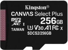 Kingston Micro SDXC Canvas salect Plus 100R 256GB 100MB/s UHS-I (SDCS2/256GBSP)