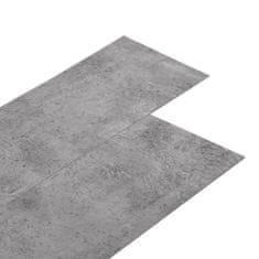 Vidaxl Samolepiace podlahové dosky z PVC 5,21 m2 2 mm cementové hnedé