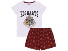 sarcia.eu Harry Potter Biele a bordové dievčenské pyžamo, letné, krátky rukáv 9 let 134 cm