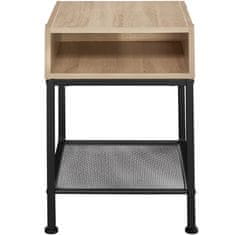 tectake Nočný stolík Harlow 40,5x40,5x52,5cm - Industrial svetlé drevo, dub Sonoma