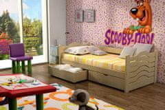 eoshop Detská posteľ DP 004 + zásuvky, Rozmer: 200 cm x 90 cm , Povrchová úprava : Bezfarebný ekologický lak