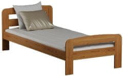 eoshop Drevená posteľ Klaudia 90x200 + rošt ZADARMO (Farba dreva: Orech)
