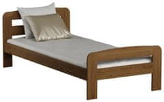 eoshop Drevená posteľ Klaudia 90x200 + rošt ZADARMO (Farba dreva: Orech)