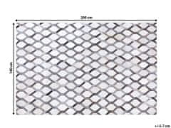 Beliani Geometrický koberec 140 x 200 cm sivý AYDIN
