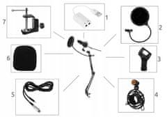 Iso Trade ISO 8957 Profesionálny štúdiový mikrofón pre náročných užívateľov so stojanom