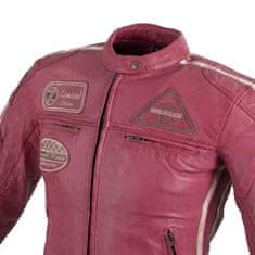 W-TEC Dámska kožená moto bunda Sheawen Lady Pink Farba ružová, Veľkosť S