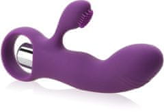 XSARA Vibrátor sex masažér s koncovkou na klitoris a výstupky - 77553670