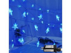 AUR Vnútorná LED vianočná reťaz s hviezdičkami - modrá, 3m+1,5m, 28 LED diód