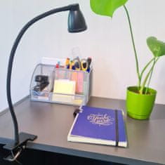 Northix Stolná lampa s klipom - USB - čierna 