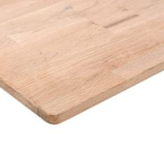 Vidaxl Štvorcová stolová doska 60x60x2,5 cm neošetrený dubový masív