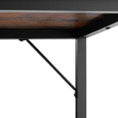 tectake Písací stôl Jenkins - Industrial tmavé drevo, 120 cm