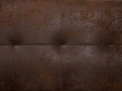 Beliani 3 miestna hnedá rozkladacia pohovka z umelej kože ABERDEEN