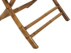 Beliani Bambusový stolík 70 x 70 cm svetlé drevo SPELLO