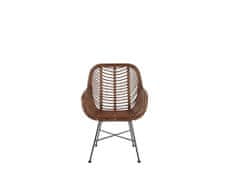 Beliani Ratanová stolička hnedá CANORA
