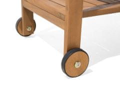 Beliani Servírovací vozík svetlé akáciové drevo SASSARI