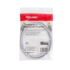 Keline Patch kábel Cat 6A, STP, LSOH, čierny, 0.5 m